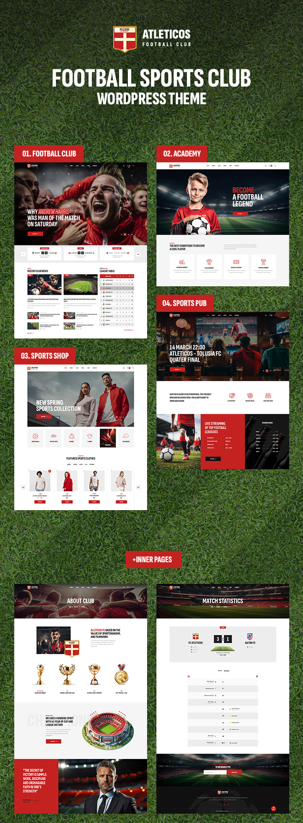 Atleticos - Soccer & Football Sports Club WordPress Theme - 5